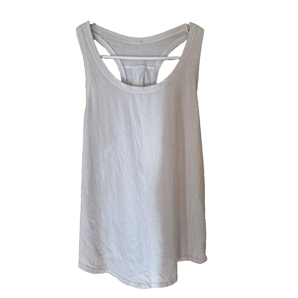 Lululemon Racerback Tank Top White Stretch Pull On Yoga Womens